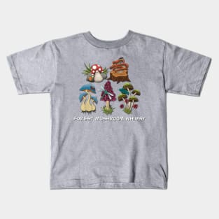 Forest Mushroom Whimsy Collection Kids T-Shirt